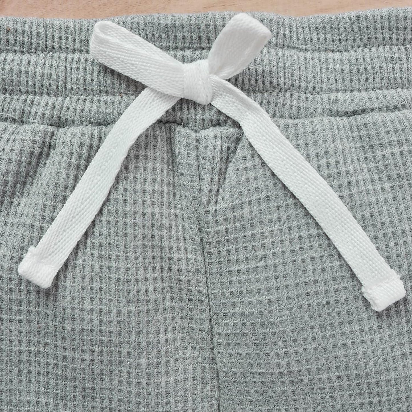 Winter Newborn Baby Boy Girl Clothes Set Ribbed Outfits Unisex Infant Solid Cotton Button Long Sleeve Tops Pants 2PCS